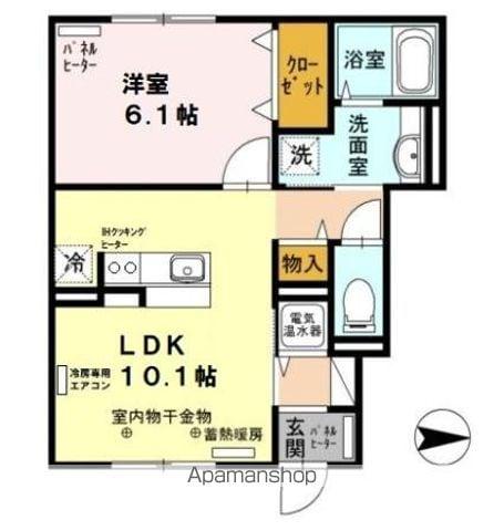 グランドールKRⅠ(1LDK/1階)の間取り写真