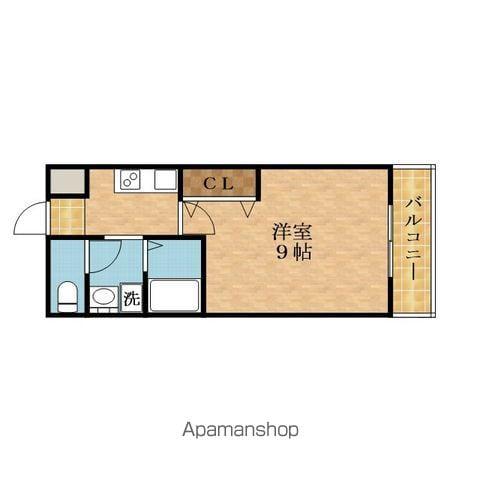 ヴィラペントハウス京橋Ⅳ(1K/6階)の間取り写真