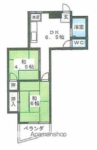 中村ビル(2DK/3階)の間取り写真