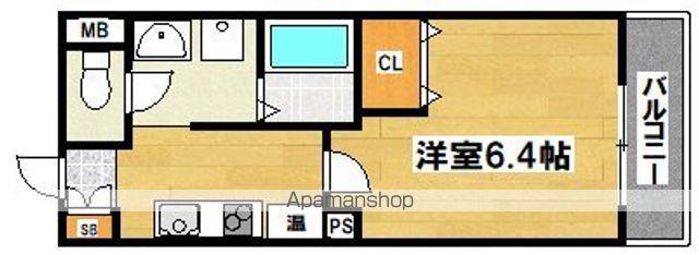 みおつくし清水丘(1K/1階)の間取り写真