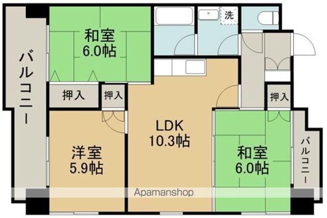 コルディエール大江(3LDK/4階)の間取り写真