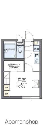 レオパレス天神(1K/1階)の間取り写真