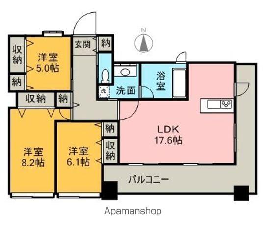 ヴァレーレ一宮(3LDK/10階)の間取り写真