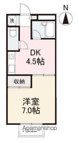 フォレスト10(1DK/1階)の間取り写真