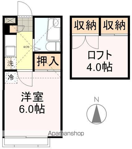メゾン・ド・ジュンⅣB(1K/1階)の間取り写真