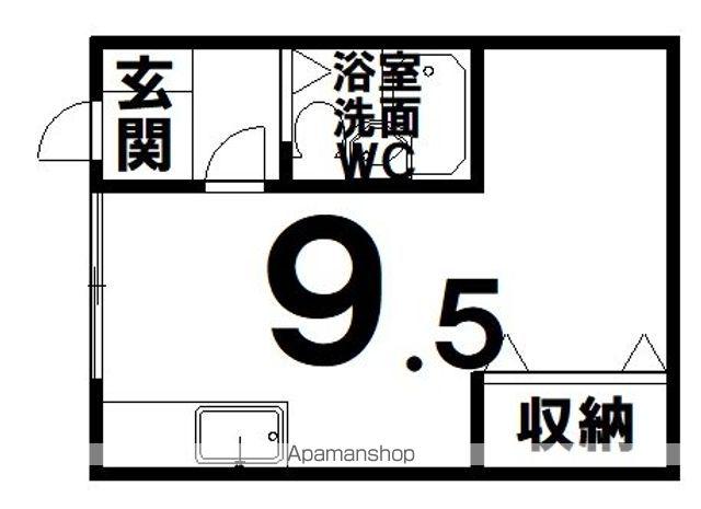 ロジェ浪花(ワンルーム/2階)の間取り写真