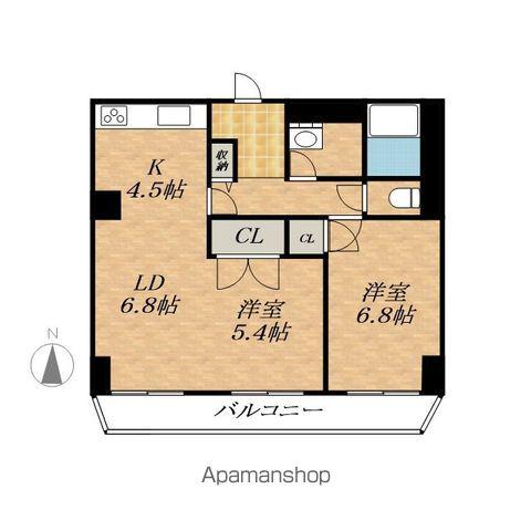 ホワイトパレス(2LDK/7階)の間取り写真