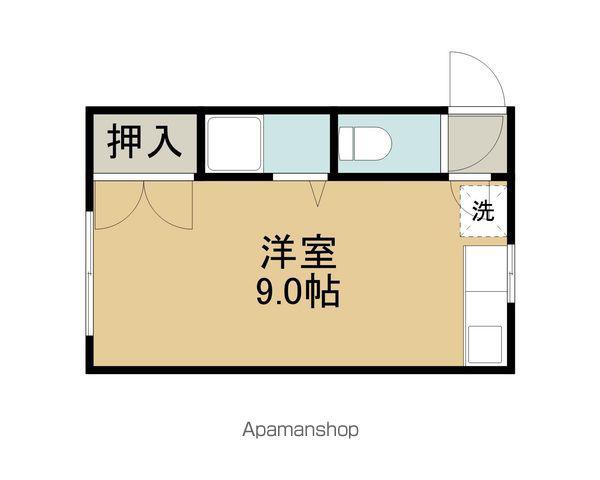 ハイム夢限(ワンルーム/2階)の間取り写真
