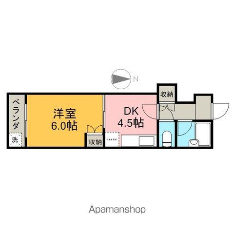 ピュアモリロン守山(1DK/3階)の間取り写真