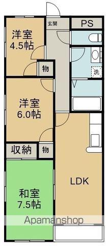 フォーエバー小林(3LDK/3階)の間取り写真