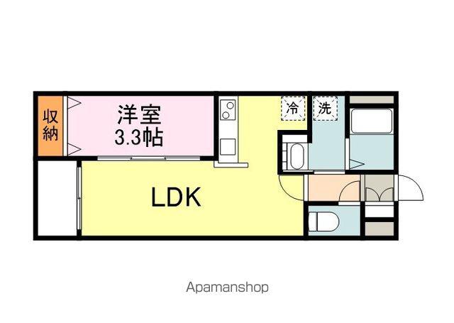 月光福山東弐番館(1LDK/1階)の間取り写真