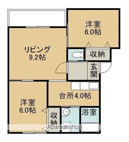 ビルエース(2LDK/3階)の間取り写真