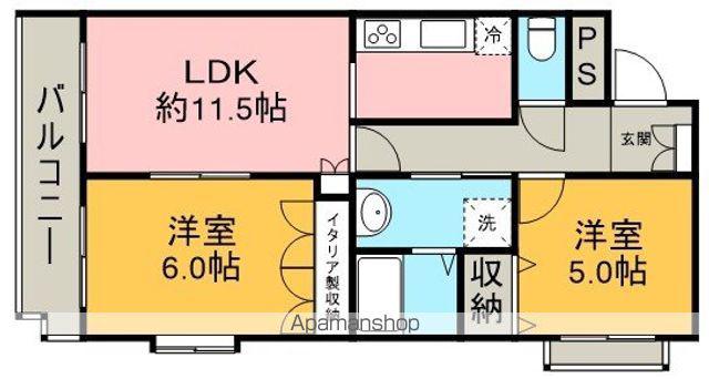 ジョイバレー(2LDK/3階)の間取り写真