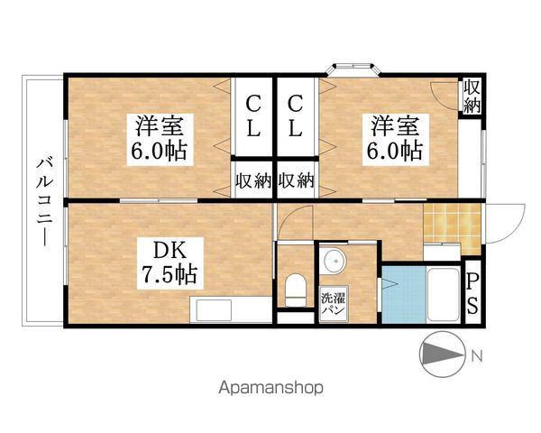 サンシャイン藤Ⅲ(2DK/3階)の間取り写真