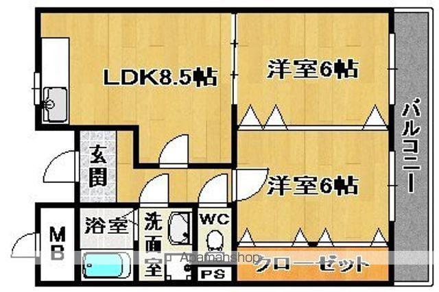 スターハウスⅠ(2LDK/3階)の間取り写真