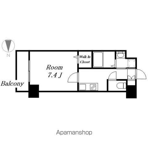 プレイズシード名古屋亀島(1K/6階)の間取り写真
