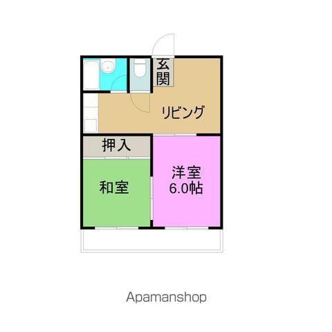 シャトレ油見(2LDK/2階)の間取り写真