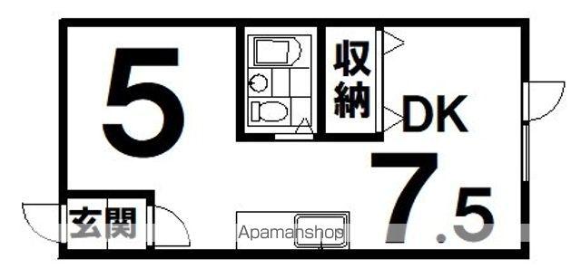 キャンパスONO A(1DK/1階)の間取り写真