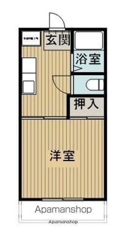 スカイヒルズM1(1K/1階)の間取り写真