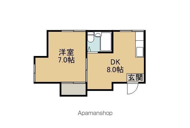 渡辺荘(1DK/1階)の間取り写真