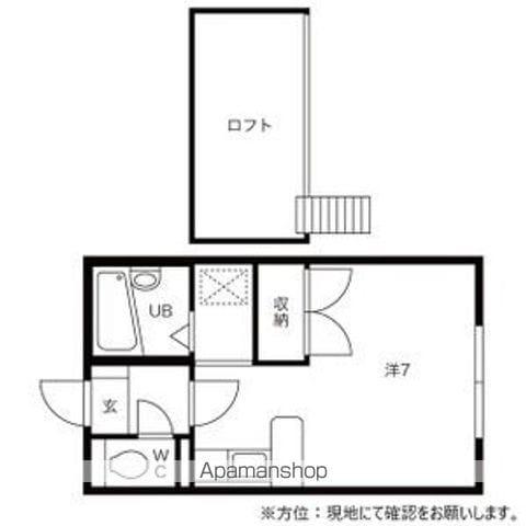 ノースファインN21(1DK/2階)の間取り写真