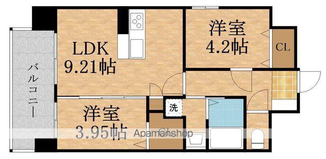 GRANSTEADY城東中央(2DK/10階)の間取り写真