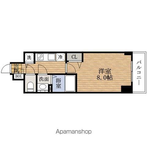 PRESSANCE谷町七丁目(1K/8階)の間取り写真