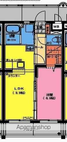 グランドオーク壱番館(1LDK/2階)の間取り写真