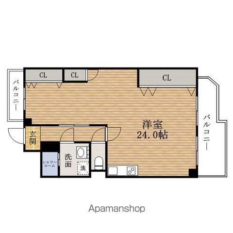 シバタハイツ(ワンルーム/2階)の間取り写真