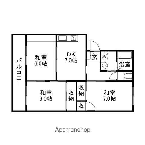 坂井ビル(3DK/3階)の間取り写真