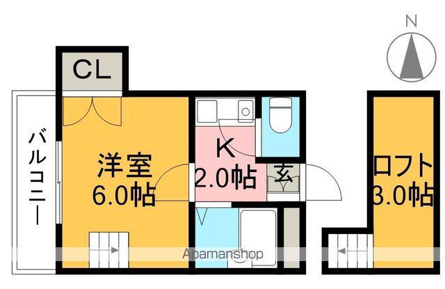 STハウスⅡ(1K/2階)の間取り写真