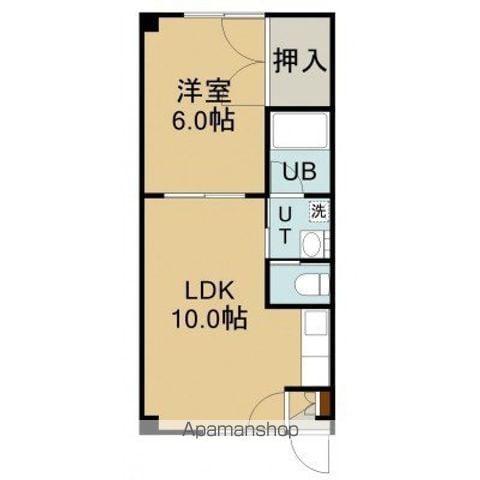 ピュアパレス港(1LDK/5階)の間取り写真