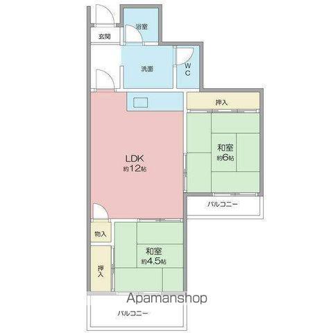 メゾン吹上(2LDK/1階)の間取り写真