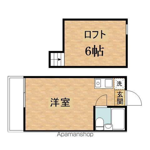 ハッピーパレス越野(ワンルーム/2階)の間取り写真