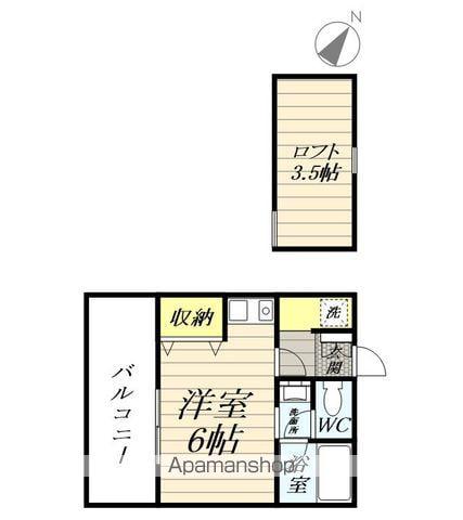ヴィアサリーチェ(ワンルーム/1階)の間取り写真