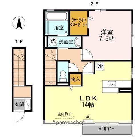 グレイスコートM(1LDK/2階)の間取り写真