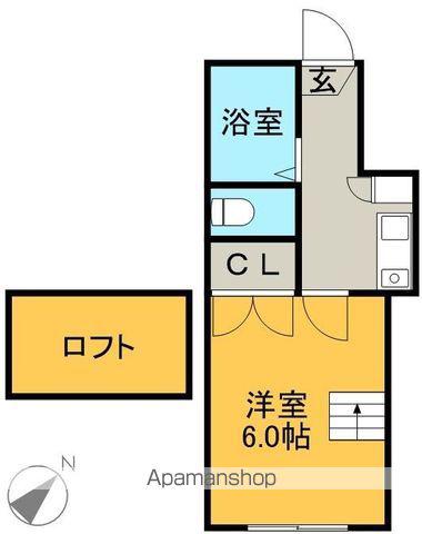 ロフトタウン住吉(1K/1階)の間取り写真