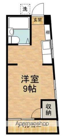 イズミ第二(ワンルーム/3階)の間取り写真