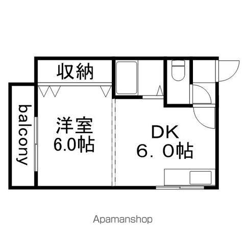 ローレルシャトー(ワンルーム/3階)の間取り写真