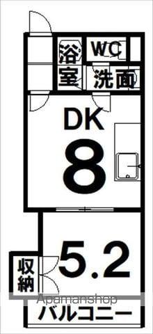 スマイル6(1DK/3階)の間取り写真