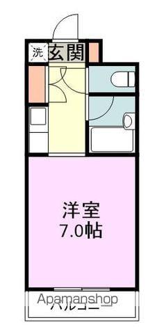 サン松香台(ワンルーム/3階)の間取り写真
