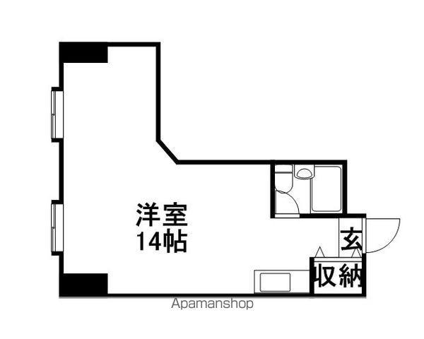 南4条ユニハウス(ワンルーム/6階)の間取り写真