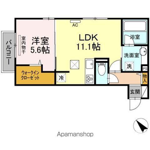 ETERNO DE SAGE(1LDK/1階)の間取り写真