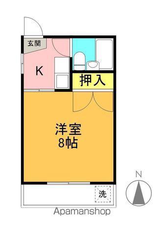 ハイツみやび(1K/4階)の間取り写真