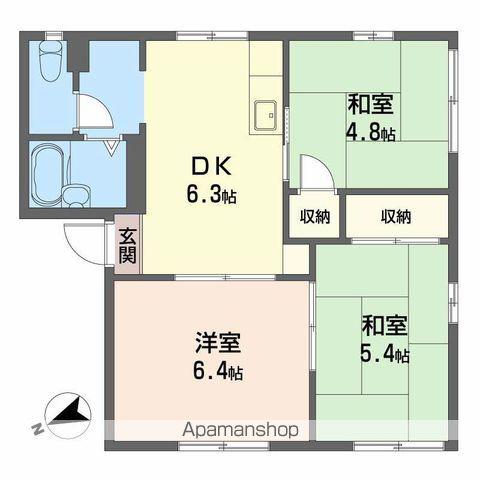 西原アパート(3DK/1階)の間取り写真