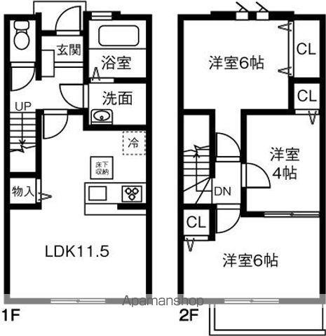 MAISONETTE LAND楽田A(3LDK)の間取り写真