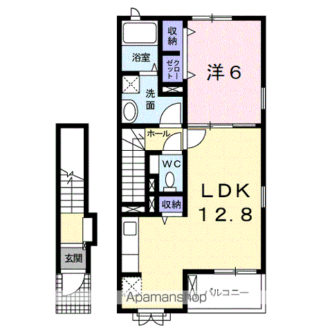 アン・ソレイユ(1LDK/2階)の間取り写真