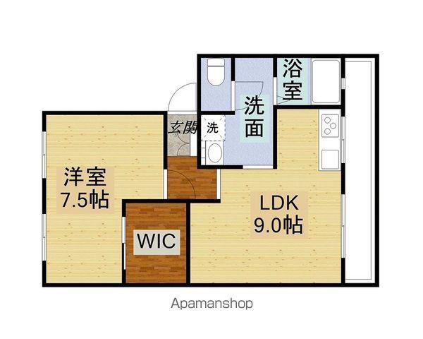キブネハイツ(1LDK/2階)の間取り写真