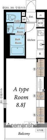 リブリ・CALMEーUN(1K/2階)の間取り写真
