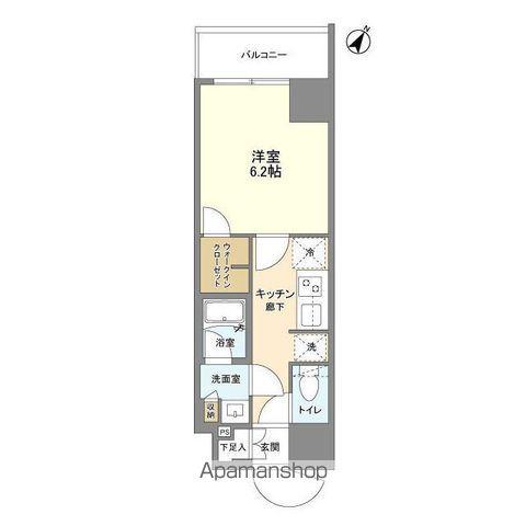 ブランシエスタ浅草千束(1K/9階)の間取り写真